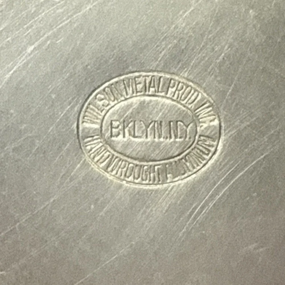 Vintage Wilson Metal Products Inc Hand Wrought Aluminum Floral Tray 13